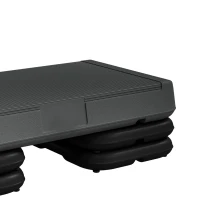 SPORTNOW Stepper aérobic fitness hauteur réglable 3 niveaux 10/15/20 cm surface antidérapante plastique, gris(m-10)