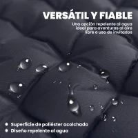 Outsunny Esterilla de Camping Plegable Portátil con Correas Antideslizante para Cama de Camping Tienda Viajes Gris Oscuro(m-7)