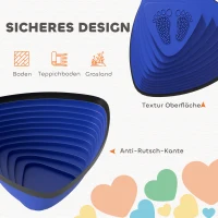 AIYAPLAY 9-delige Trittsteinen, antislip ontwerp, voor binnen & buiten, stapelbaar, Kleurrijk(m-5)