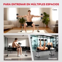 HOMCOM Mancuerna Hexagonal 20 kg de Hierro Fundido Pesas de Metal Recubiertas de Goma para Entrenamiento en Casa Gimnasio Negro(m-6)