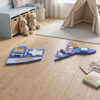 AIYAPLAY Quadro Sensorial Montessori Baleia Busy Board 13 em 1 para Crianças +2 Anos, Azul(m-9)