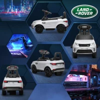 AIYAPLAY Macchina per Bambini con Licenza Land Rover 6V, Funzionamento Elettrico e a Spinta, Velocità 3km/h, Bianco(m-8)