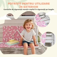 AIYAPLAY Leagăn pentru Copii, Leagăn de Grădină cu 2 Locuri 112x75x120 cm Roz(m-7)