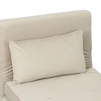 HOMCOM 2-in-1 fauteuil, relaxfauteuil en gastenbed, 72 x 78 x 79 cm, grijs(m-6)