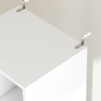 HOMCOM Boekenkast met 2 lades, smalle boekenkast met 3 open schappen, voor kantoor of slaapkamer, 30x24x158 cm, wit(m-10)