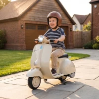 AIYAPLAY Elektrische kindermotor 6V met zijwieltjes, lithium-accu, softstart, muziek, USB, koplamp en claxon(m-8)