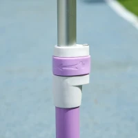 AIYAPLAY Kinderroller, LED-Räder, sanfte Fahrt, anpassbare Höhe, Kunststoff, Stahl, Lila(m-8)