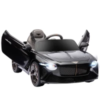 HOMCOM Voiture électrique pour enfant de 3 à 5 ans 2 moteurs 12V 25W 3-5 Km/h télécommande 2,4G Bentley Bacalar noir(m-12)