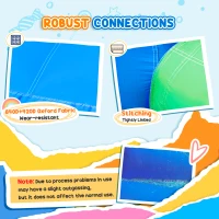 Outsunny Kids Inflatable Bouncy Castle Water Slide 5 in 1 Bounce House Jumping Castle Water Pool Gun Climbing Wall with Air Blower for Summer Playland(m-6)