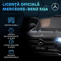 HOMCOM Mașină electrică pentru copii 3-8 ani cu telecomandă, faruri și claxon, negru(m-4)