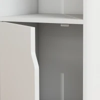HOMCOM Boekenkast met 2 lades, smalle boekenkast met 3 open schappen, voor kantoor of slaapkamer, 30x24x158 cm, wit(m-12)