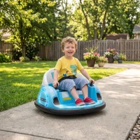 AIYAPLAY Voiture Tamponneuse Électrique Enfant 12V, Rotation à 360°, Auto-Tamponneuse Enfant avec Télécommande, Bleu(m-16)