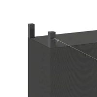 Outsunny Brandhoutrek 202 x 25 x 113 cm met 600D Oxford-hoes, stalen frame, tot 500 kg, zwart(m-13)