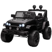 HOMCOM Macchina Elettrica per Bambini 3-6 Anni da 12V con Telecomando, Fari e Clacson, 100x64.2x71 cm, Nero(m-11)