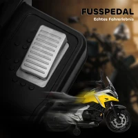 AIYAPLAY Elektro-Kindermotorrad, Honda, 3 km/h, Musik & Licht, 3-6 Jahre, bis 30 kg, Gelb(m-8)