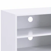 HOMCOM Tv-meubel voor tv's tot 55 inch, modern tv-lowboard met verstelbare planken, wit(m-11)