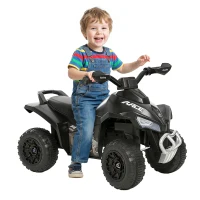 HOMCOM Porteur Enfants Quad 18-36 Mois dim. 67L x 38l x 44H cm Effets Lumineux et sonores Noir(m-11)