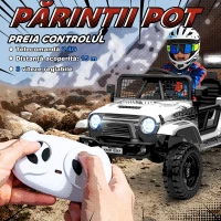 AIYAPLAY Mașină Electrică pentru Copii Off-Road 12V cu Dublu Motor, Vârsta 3-6 Ani, Telecomandă și Lumini, Albă(m-5)