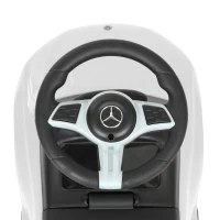 AIYAPLAY Porteur Enfants 3 en 1 Mercedes-Benz sous Licence, Garde-Corps, Espace de Rangement, Klaxon, 83x40x90cm, Blanc(m-14)