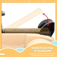 AIYAPLAY Glijauto voor Kinderen in Mercedes Benz 300S Ontwerp, Beige(m-5)