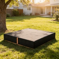 AIYAPLAY Sandbox Cover, Square Sandpit Cover Waterproof Dustproof UV Protection, Sandbox Canopy with Drawstring and Elastic Band(m-10)