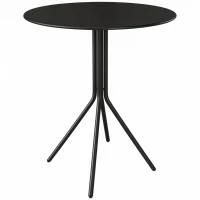 Outsunny Beistelltisch Garten Ø60 x 71 cm wetterfester Gartentisch mit Fußpolster, Rund Stahl 30kg belastbar(m-1)