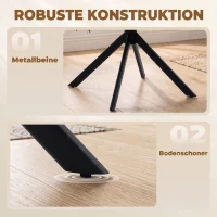 HOMCOM Eetkamerstoelen set van 2, draaibare stoelen met armleuningen, metalen frame, voor woonkamer en eetkamer, beige(m-7)