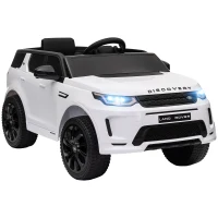 AIYAPLAY Voiture électrique pour enfants Land Rover Discovery Sport, 12V avec télécommande, lumières LED, pour 3-6 ans, blanc(m-1)