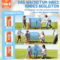 AIYAPLAY 4-in-1 spellenset, Vier op een Rij, in hoogte verstelbaar, netzak, kunststof, kleurrijk(m-6)