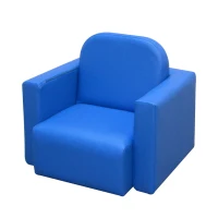 HOMCOM 2-in-1 kinderbank, tafel en stoelenset, multifunctioneel voor kinderen, kinderbank, kinderfauteuil, minibank, kinderkamer voor kinderen van 3 tot 9 jaar, blauw(m-1)