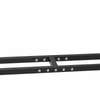 Outsunny Brandhoutrek 202 x 25 x 113 cm met 600D Oxford-hoes, stalen frame, tot 500 kg, zwart(m-11)