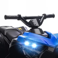 AIYAPLAY 6V Kids ATV, 4 Wheeler Electric Ride on Car with Music and LED Headlights, for Ages 18-56 Months Boys and Girls, Blue(m-13)