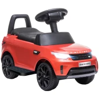 AIYAPLAY Macchina per Bambini con Licenza Land Rover 6V, Funzionamento Elettrico e a Spinta, Velocità 3km/h, Rosso(m-1)