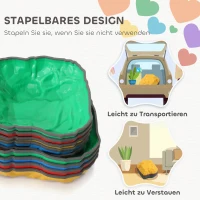 AIYAPLAY 9 antislip balansstenen voor binnen en buiten, bevordert coördinatie, voor kinderen van 3-8 jaar, kleurrijk(m-5)