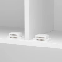 HOMCOM Kast voor boven de wasmachine, hoge badkamerkast met 2 deuren en open vak, 66 x 24 x 191 cm, wit(m-11)