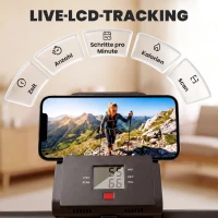 SPORTNOW Treppenstepper für Zuhause, klappbarer Vertical Climber mit 3 Widerstandsstufen, verstellbarem Lenker und LCD-Monitor(m-6)
