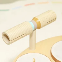 AIYAPLAY Set de Instrumente Muzicale pentru Copii de la 2+ Ani cu Tobe și Xilofon, Culoare Naturală(m-9)
