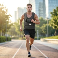 HOMCOM 10kg Weighted Vest, Adjustable Running Weight Vest with 38 Weight Bags for Men or Women Cardio Exercise, Black(m-9)