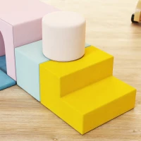 AIYAPLAY Parcours motricité bébé jouet d'escalade modulable 8 pièces housse lavable en velours 51 x 40 x 40 cm multicolore(m-12)