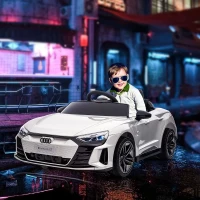 HOMCOM Auto Elettrica per Bambini 3-5 Anni con Telecomando, Sospensioni e Clacson, 103x58x41 cm, Bianca e Nero(m-9)