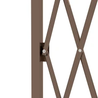 Outsunny Uitschuifbaar harmonicahek 31-250 cm, afzethek, tuin, aluminium, donkerbruin(m-11)