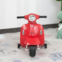 HOMCOM Vespa Licensed 6V Kids Electric Motorbike Ride On Motorcycle  Battery Powered for 18-36 Months with Horn Light Red(m-8)
