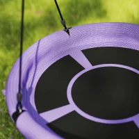 AIYAPLAY 100cm Diameter Nest Seat for Kids with Height Adjustable Hanging Ropes for Outdoor, Playground, Garden, Purple(m-7)