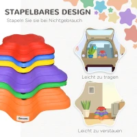 Outsunny Tritsstenen voor Kinderen, stapelbaar, antislip, 3 Maten, tot 80 kg, Binnen-/buitengebruik(m-4)