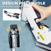 AIYAPLAY Monopattino per Bambini 3-8 Anni con Ruote Luminose, Impugnatura Regolabile e Freno Posteriore, Bianco(m-7)