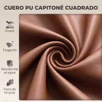 HOMCOM Juego de 2 Taburetes Altos de Cocina Giratorios 360° Regulables en Altura con Reposapiés Tapizados en Cuero Sintético(m-5)