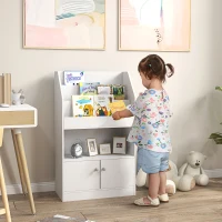 ZONEKIZ Estante para Brinquedos Infantil Estante para Crianças de 3 a 8 Anos para Brinquedos Sapatos Livros 60x29,5x100 cm Branco(m-2)