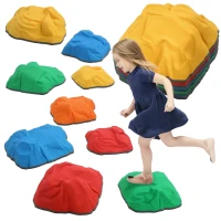 AIYAPLAY 9 antislip balansstenen voor binnen en buiten, bevordert coördinatie, voor kinderen van 3-8 jaar, kleurrijk(m-10)