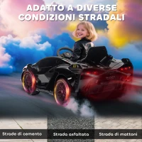 HOMCOM Macchina Elettrica per Bambini 3-5 Anni Lamborghini 12V con Telecomando e Velocità 3-5km/h, Nero(m-7)