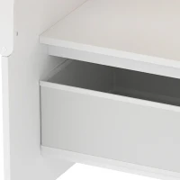 AIYAPLAY Ruimtebesparende 2-in-1 kindertafel met stoel en opbergruimte, wit, voor kinderen van 3-5 jaar(m-11)